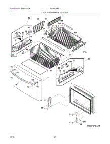 03 - Freezer Drawer - Basket parts for Frigidaire Refrigerator FGHB2846LM2 from AppliancePartsPros.com
