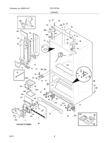 07 - Cabinet parts for Frigidaire Refrigerator FGHF2378MP0 from AppliancePartsPros.com