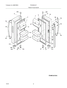 05 - Fresh Food Door parts for Frigidaire Refrigerator FGHN2844LF1 from AppliancePartsPros.com