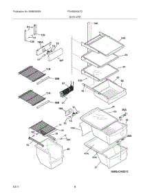 09 - Shelves parts for Frigidaire Refrigerator FGHS2342LF2 from AppliancePartsPros.com