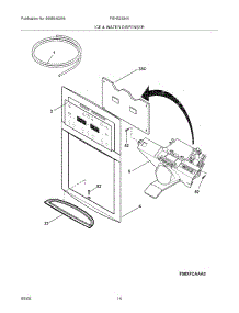 15 - Ice & Water Dispenser parts for Frigidaire Refrigerator FGHS2334KE0 from AppliancePartsPros.com