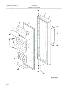 05 - Refrigerator Door parts for Frigidaire Refrigerator FGHC2342LF0 from AppliancePartsPros.com