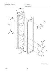 03 - Freezer Door parts for Frigidaire Refrigerator FGHS2368LE2 from AppliancePartsPros.com