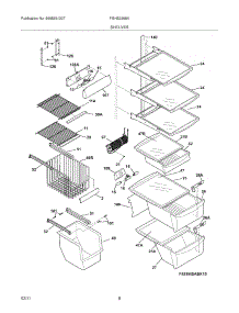 09 - Shelves parts for Frigidaire Refrigerator FGHS2368LE2 from AppliancePartsPros.com
