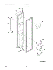 03 - Freezer Door parts for Frigidaire Refrigerator FGHS2368LP0 from AppliancePartsPros.com