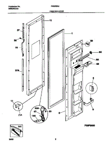02 - Freezer Door parts for Frigidaire Refrigerator F45ZR24JQ1 from AppliancePartsPros.com