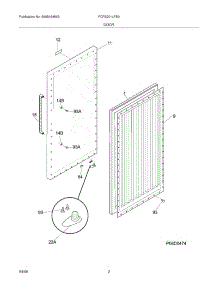 03 - Door parts for Frigidaire Freezer FCFS201LFB0 from AppliancePartsPros.com