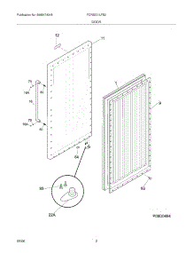 03 - Door parts for Frigidaire Refrigerator FCRS201LFB2 from AppliancePartsPros.com