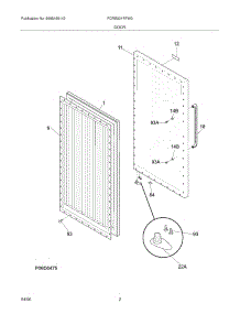 03 - Door parts for Frigidaire Refrigerator FCRS201RFW0 from AppliancePartsPros.com