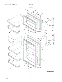 03 - Door parts for Frigidaire Refrigerator FFHI2117LB0 from AppliancePartsPros.com