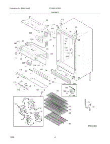 05 - Cabinet parts for Frigidaire Refrigerator FCGM201RFB2 from AppliancePartsPros.com