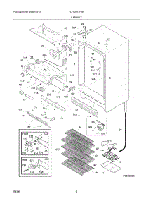 05 - Cabinet parts for Frigidaire Freezer FCFS201LFW0 from AppliancePartsPros.com