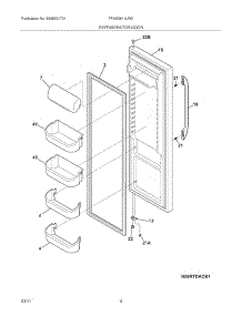 05 - Refrigerator Door parts for Frigidaire Refrigerator FFHS2611LW2 from AppliancePartsPros.com