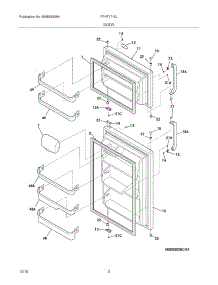 03 - Door parts for Frigidaire Refrigerator FFHT1715LB4 from AppliancePartsPros.com