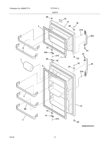 03 - Door parts for Frigidaire Refrigerator FFHT1817LS0 from AppliancePartsPros.com
