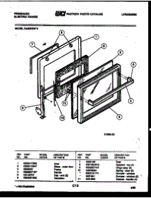 04 - Door Parts parts for Frigidaire Range RA30BEW3 from AppliancePartsPros.com