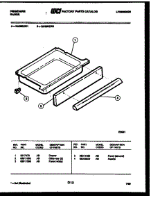 07 - Drawer Parts parts for Frigidaire Range RA30BEW1 from AppliancePartsPros.com
