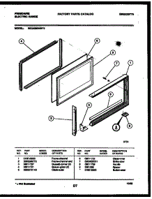 05 - Upper Oven Door Parts parts for Frigidaire Range REG638BNW3 from AppliancePartsPros.com