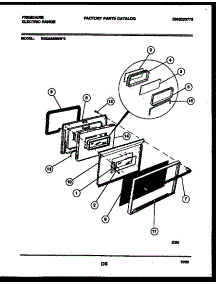 06 - Lower Oven Door Parts parts for Frigidaire Range REG638BNW3 from AppliancePartsPros.com