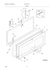03 - Door parts for Frigidaire Freezer FCCS151FW1 from AppliancePartsPros.com