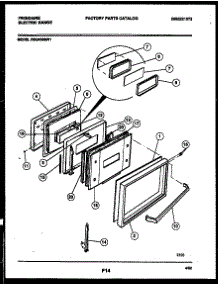 04 - Door Parts parts for Frigidaire Range REG435MRW1 from AppliancePartsPros.com
