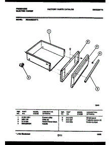 08 - Drawer Parts parts for Frigidaire Range REG638BNW3 from AppliancePartsPros.com