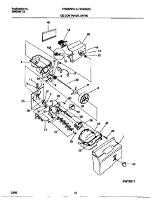 09 - Ice Container, Drive parts for Frigidaire Refrigerator F45WR26CW0 from AppliancePartsPros.com