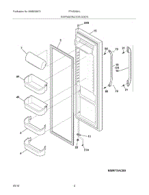 05 - Refrigerator Door parts for Frigidaire Refrigerator FFHS2624LE0 from AppliancePartsPros.com