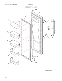 05 - Refrigerator Door parts for Frigidaire Refrigerator FFHS2313LS4 from AppliancePartsPros.com