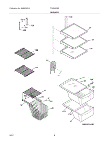 09 - Shelves parts for Frigidaire Refrigerator FFHS2322MM0 from AppliancePartsPros.com
