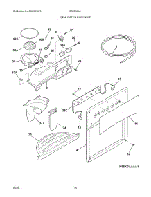 15 - Ice & Water Dispenser parts for Frigidaire Refrigerator FFHS2624LS0 from AppliancePartsPros.com