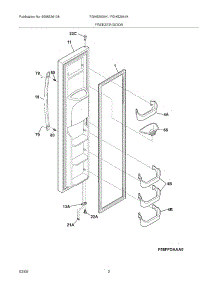 03 - Freezer Door parts for Frigidaire Refrigerator FGHS2634KW0 from AppliancePartsPros.com