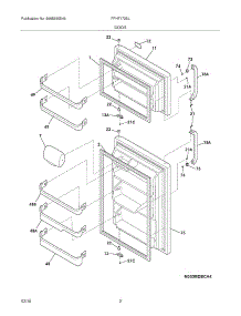 03 - Door parts for Frigidaire Refrigerator FFHT1725LK1 from AppliancePartsPros.com