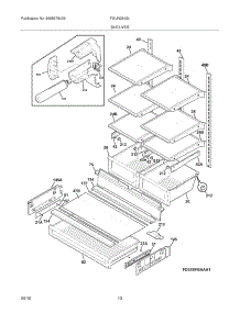 09 - Shelves parts for Frigidaire Refrigerator FGUN2642LF0 from AppliancePartsPros.com