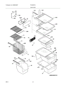 09 - Shelves parts for Frigidaire Refrigerator FGUS2637LP1 from AppliancePartsPros.com