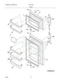 03 - Door parts for Frigidaire Refrigerator FFHT1725LK4 from AppliancePartsPros.com