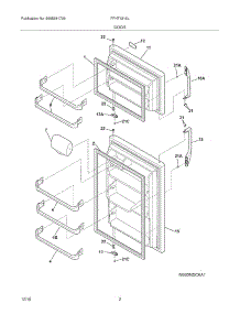 03 - Door parts for Frigidaire Refrigerator FFHT1816LS1 from AppliancePartsPros.com