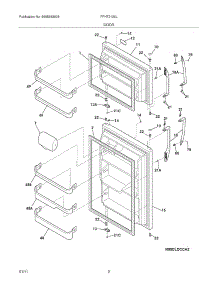 03 - Door parts for Frigidaire Refrigerator FFHT2126LQ3 from AppliancePartsPros.com