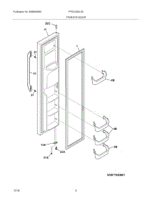 03 - Freezer Door parts for Frigidaire Refrigerator FFSC2323LE2 from AppliancePartsPros.com