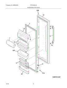 05 - Refrigerator Door parts for Frigidaire Refrigerator FFSC2323LE2 from AppliancePartsPros.com