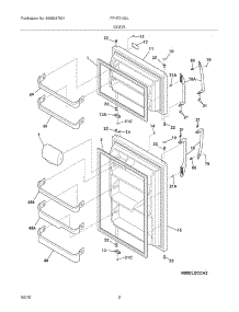 03 - Door parts for Frigidaire Refrigerator FFHT2126LQ1 from AppliancePartsPros.com