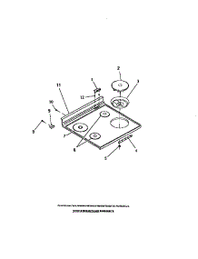 04 - Top parts for Frigidaire Range REGS36BCW0 from AppliancePartsPros.com