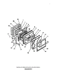 06 - Door parts for Frigidaire Range REGS36BCW0 from AppliancePartsPros.com