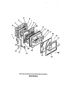 04 - Oven Door Panels parts for Frigidaire Range REGS38BDW0 from AppliancePartsPros.com