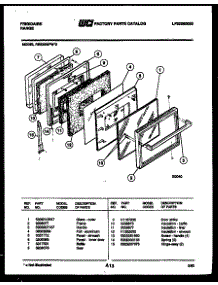 04 - Door Parts parts for Frigidaire Range RES36BFW2 from AppliancePartsPros.com