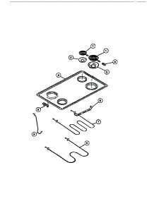 04 - Cook Top, Surface Units, Drip Pans parts for Frigidaire Range RG533DW3 from AppliancePartsPros.com