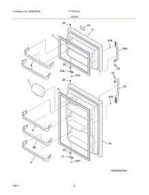 03 - Door parts for Frigidaire Refrigerator FFHT1816LS3 from AppliancePartsPros.com
