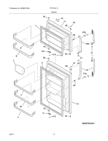 03 - Door parts for Frigidaire Refrigerator FFHT1817LS3 from AppliancePartsPros.com