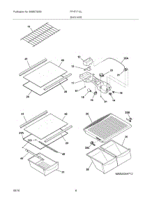 07 - Shelves parts for Frigidaire Refrigerator FFHT1715LB3 from AppliancePartsPros.com