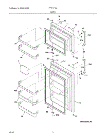 03 - Door parts for Frigidaire Refrigerator FFTR1715LB1 from AppliancePartsPros.com